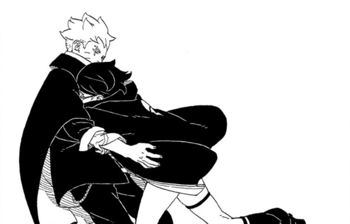 Boruto and Sarada as seen in Boruto: Two Blue Vortex chapter 5 (Image via Shueisha)